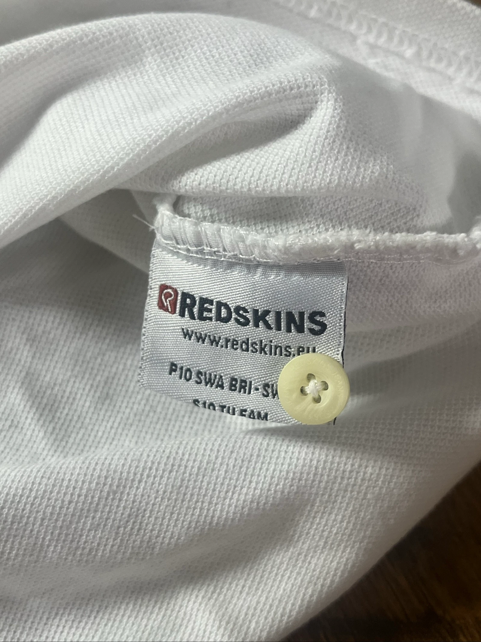 Vintage American preppy style embroidered Speedway College white polo - Redskins 84 Club - Size M/L - very good condition – photo 6